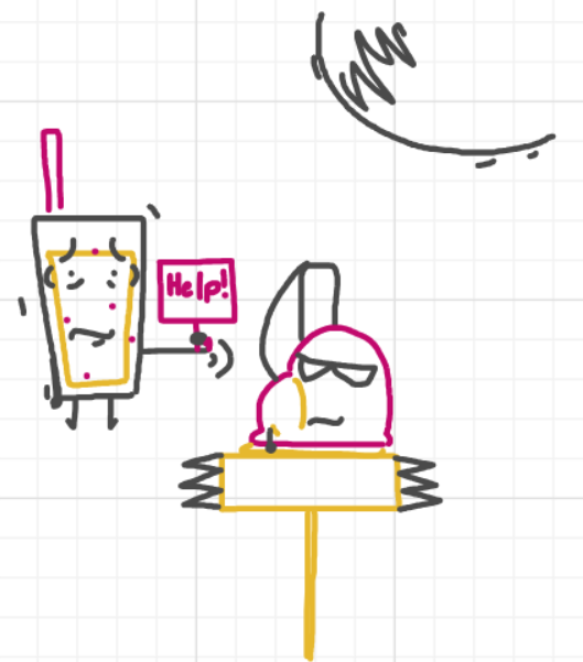 A panel from Running Duos, episode four of the Board Boards object show by Furretwalk/WalkingFurret.